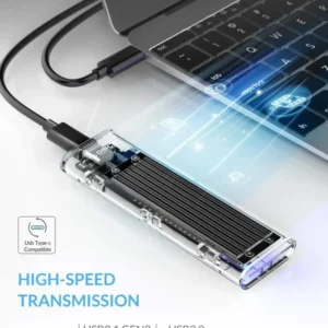 ORICO M2 SSD Case NVME SATA SSD Enclosure Tool Free 10Gbps M.2 to USB Type C Transparent External Adapter Support UASP Trim 2