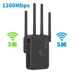 Wireless 5G WiFi Repeater 1200Mbps Router Wifi Booster Dual Band Long Range Extender 5Ghz Wi-Fi Signal Amplifier Repeater 7