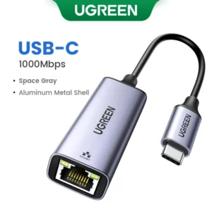 UGREEN USB C Ethernet Adapter 1000/100Mbps USB Lan RJ45 Thunderbolt 3 for Laptop Macbook Samsung iPad USB Ethernet Network Card 8