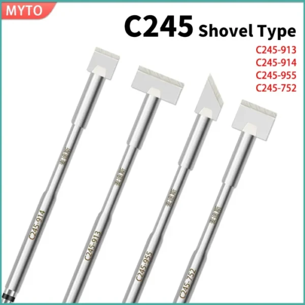 MYTO 1PCS/4PCS C245-913 C245-914 C245-752 C245-955 Shovel Type C245 Series Soldering Iron Tips Universal For J BC T245 1