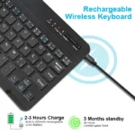 Bluetooth Wireless Keyboard Mini Keyboard For MacBook iPad  2.4G Rechargeable Gaming Receiver For Android iOS Windows 5