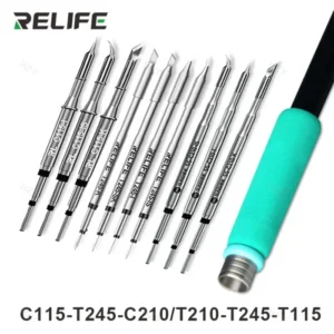 RELIFE Super Fine C210 T245 C245 Soldering Tip C210 C115 Soldering Iron Tip for GVM T210 GVM T115 Professional Soldering Station 1