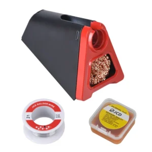 JCD 820 Aluminum Alloy Electric Soldering Iron Stand Holder with Welding Cleaning copper ball solder wire RMA flux 8