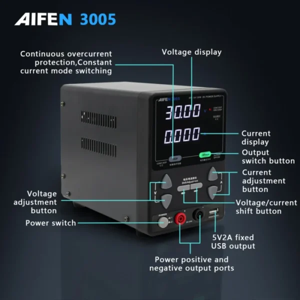 AIFEN 3005 Handy Reparatur 30v 5a einstellbare Wechselstrom ausgangs spannung variable Gleichstrom versorgung 5