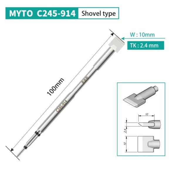 MYTO 1PCS/4PCS C245-913 C245-914 C245-752 C245-955 Shovel Type C245 Series Soldering Iron Tips Universal For J BC T245 4