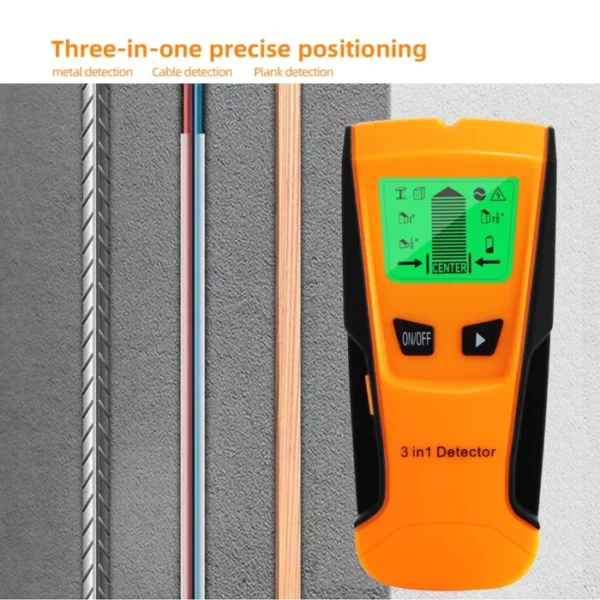 3 in 1 Wall Metal Detector Depth Professional Find Metal Wood Studs AC Voltage Live Wire Detect Wall Scanner Electric Box Finder 4