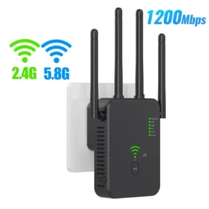 Wireless 5G WiFi Repeater 1200Mbps Router Wifi Booster Dual Band Long Range Extender 5Ghz Wi-Fi Signal Amplifier Repeater 1