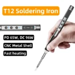 Portable T12 Electric Soldering Iron PD 65W DC 72W CNC Metal Body Temperature Adjustable Solder Welding Station Fast Heating 1