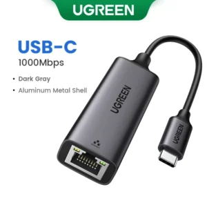 UGREEN USB C Ethernet Adapter 1000/100Mbps USB Lan RJ45 Thunderbolt 3 for Laptop Macbook Samsung iPad USB Ethernet Network Card 9