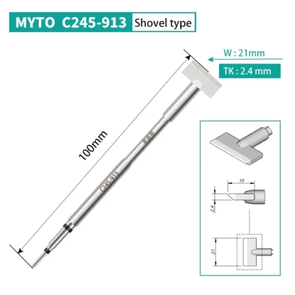 MYTO 1PCS/4PCS C245-913 C245-914 C245-752 C245-955 Shovel Type C245 Series Soldering Iron Tips Universal For J BC T245 3