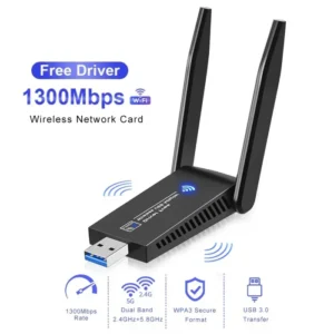 5G 6G 1800Mbps Wireless Network Card USB 3.0 WIFI Adapter Dual Band Usb3.0 Lan Ethernet Driver Free Bluetooth5.0 Adapter for PC 9