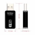 5G Wifi Adapter WiFi Usb 3.0 Adapter 1200Mbps Wireless Network Card Wifi Dongle Receiver Lan Ethernet Adaptor For Pc Laptop 6